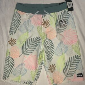 Hurley Tropical Print 4-Way Stretch Swim Shorts